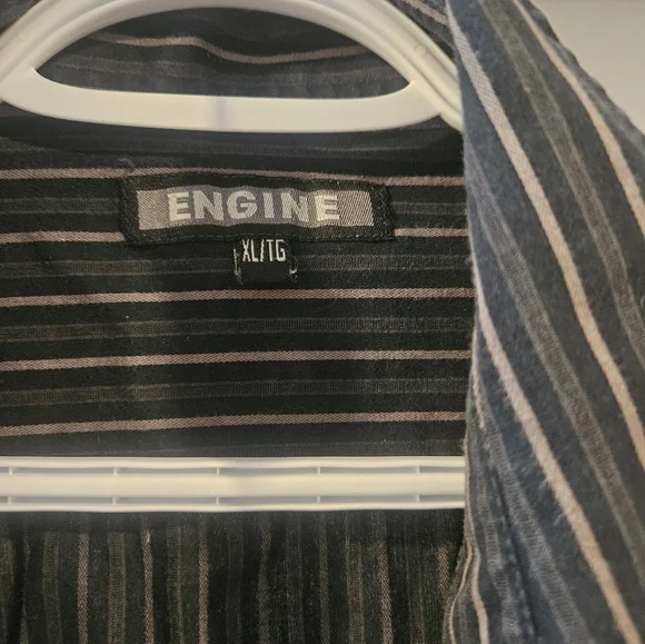 Engine Striped Button-Up Shirt - Picture 2 of 4